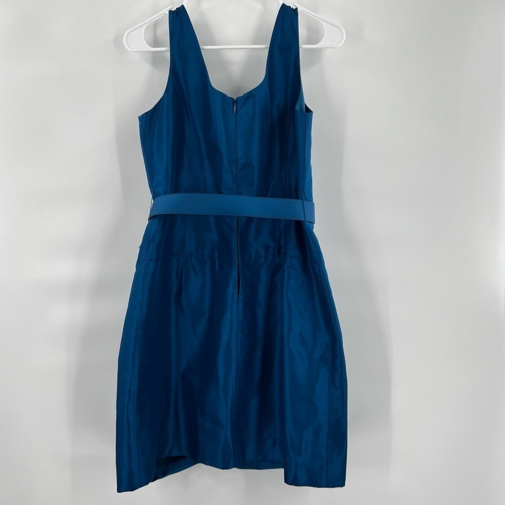Rickie Freeman Terri John blue silk dress sleeveless size 10
